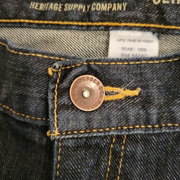 Roebuck and Co Men's Jeans Slim Straight Leg 34x34 Dark Blue Wash 100% Cotton - Picture 6 of 7